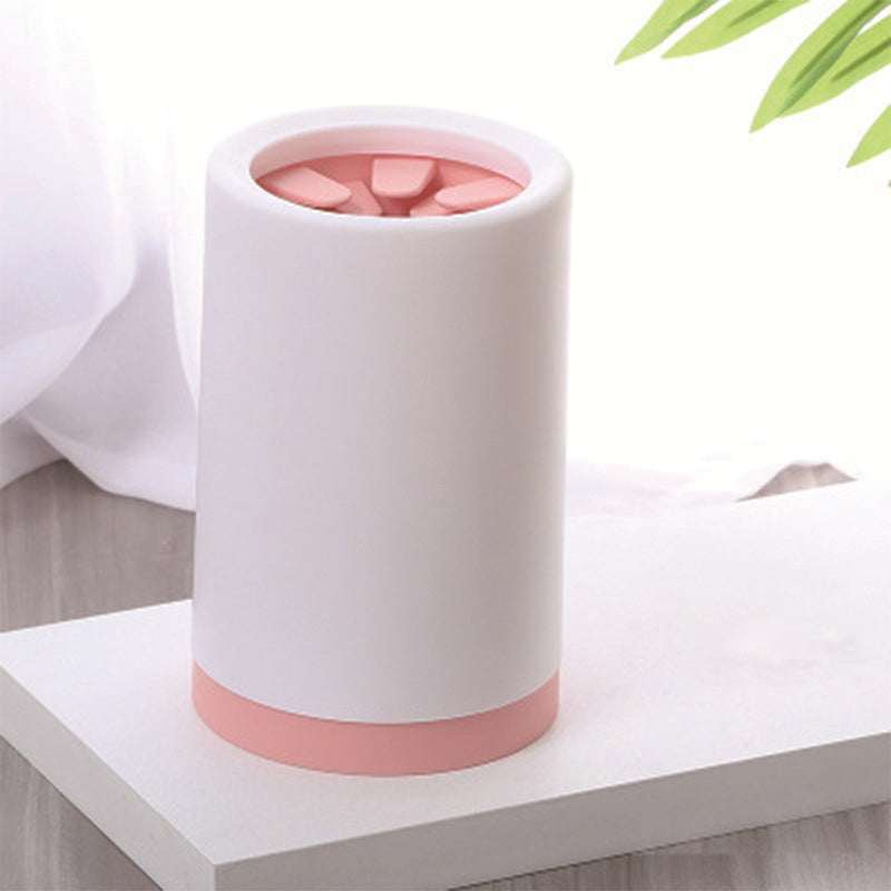 FIELORA pink silicone dog paw washer for cleaning dirt and mud