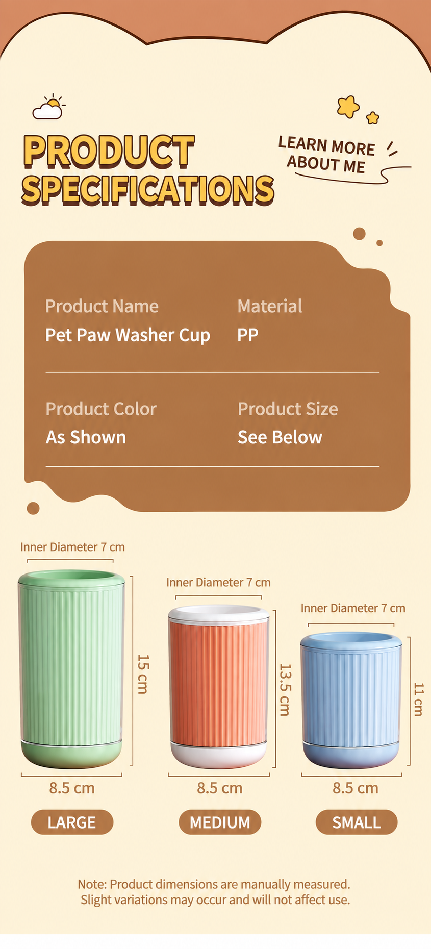 Fielora Mini Pet Paw Washer | Dog Paw Washer